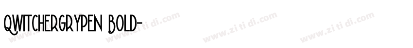 QwitcherGrypen Bold字体转换